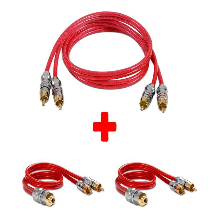 1 Cabo Rca 1 Metro Blindado + 2 Y Macho Vermelho