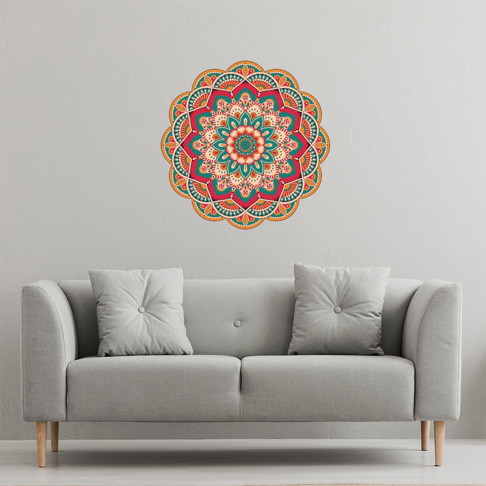 Imagem Adesivo Decorativo de Parede - Mandala com 60cm - Sala - 008ir