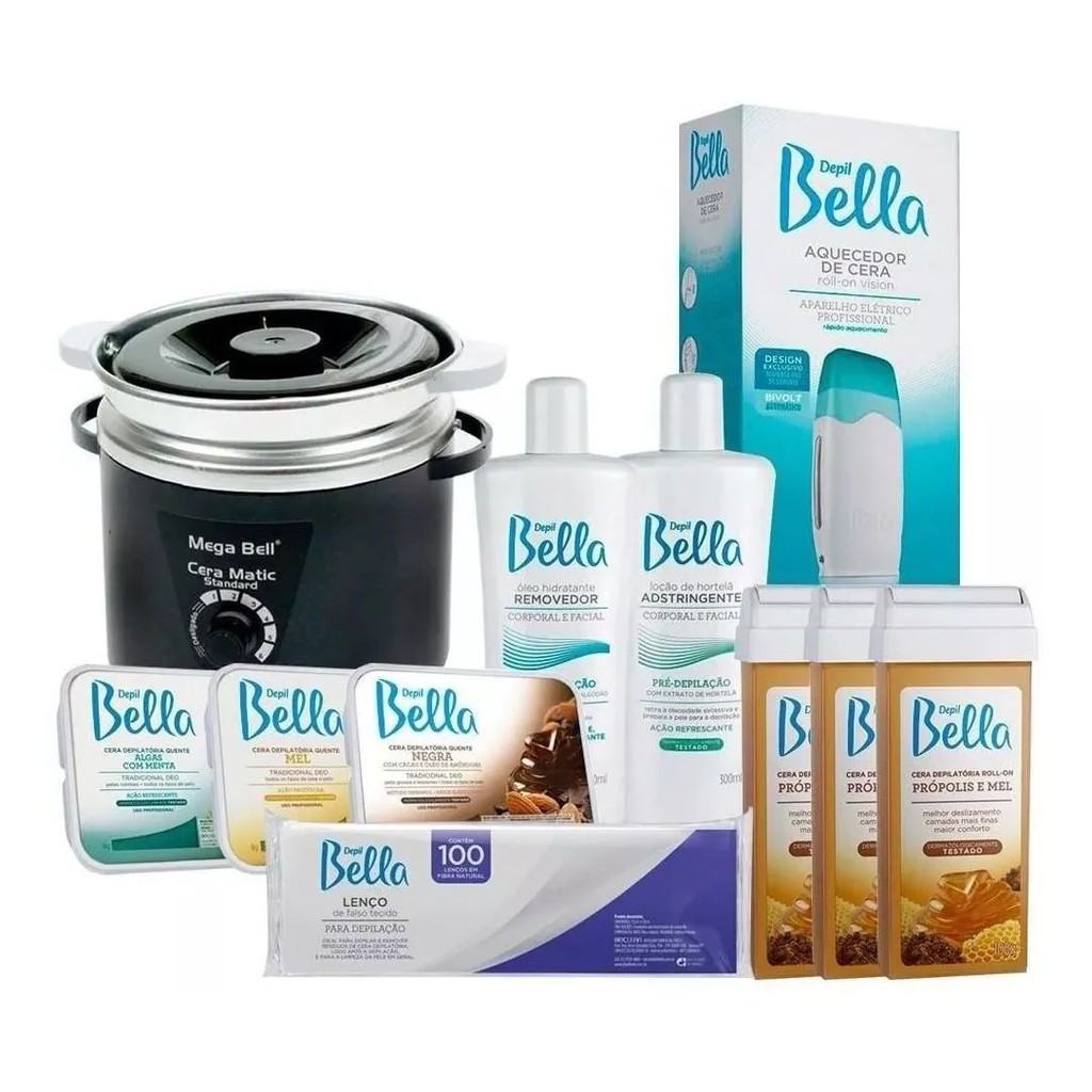 Combo Depilação Profissional Cera Termocera Panela + Rolon