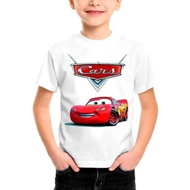 Camiseta Infantil Carros Relâmpago Mcqueen Mod. #001 Oferta!