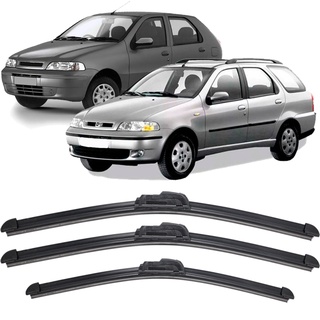Kit 3 Palhetas Limpador Parabrisa Dianteiro + Traseiro Fiat Palio G2 2001/2007 em Oferta na Shopee