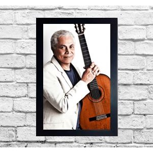 Quadro Grande A3 decorativo Paulinho da Viola Samba moldurado 30x40 cm Cod.438 -A3