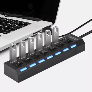 Hub De Usb 7 Portas 2.0 Hd Extensor High Speed Pen Drive Hd E LED plitter Converter Expansor Para Pc Computador Notebook Multi Portas