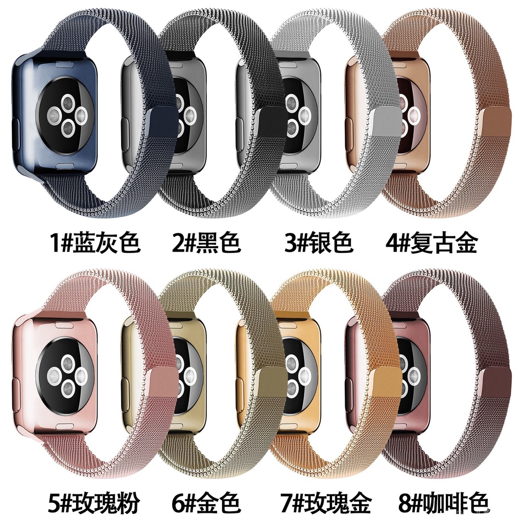 Relógio applewatch Apple Apple de cintura pequena Milanês iwatch S9 8 7 Pulseira de aço inoxidável Apple applewatch 56789 Geração Apple Watch Strap