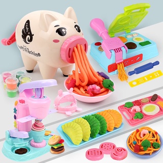 Máquina De Macarrão Plasticine | Conjunto De Ferramentas Para Sorvete Molde De Argila Colorida Não Tóxica Brinquedo Quebra-Cabeça Menina