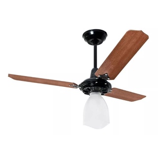 Ventilador De Teto Loren Sid Lumi M3 Preto Com 3 Pás Cor Mogno 127V/220V