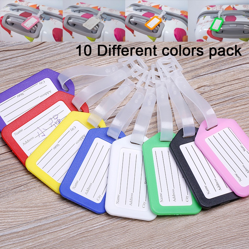 5pcs/10pcs Bagagem De Viagem Tag Embarque Misto Endereço Etiqueta Portátil Nome ID Titular