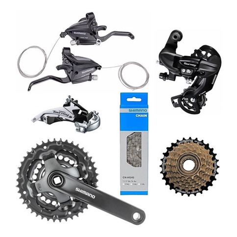 Kit Shimano Tourney 21v Index Ez Fire Coroa Corrente Cambios - Sports & Outdoors