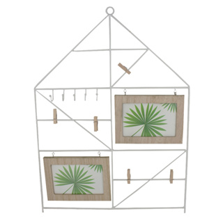 Porta Retrato Pentágono Para Pendurar Para 02 Fotos - Branco em Oferta na Shopee