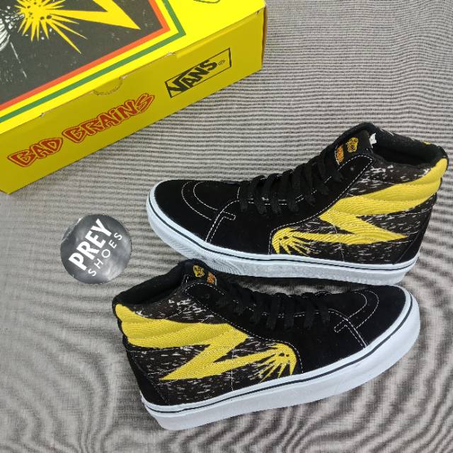 Vans Sk8 Hi X Bad Brains Preto Amarelo | Shopee Brasil