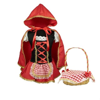 Fantasia Chapeuzinho Vermelho Infantil de Luxo com Capa e Cestinha em Oferta na Shopee