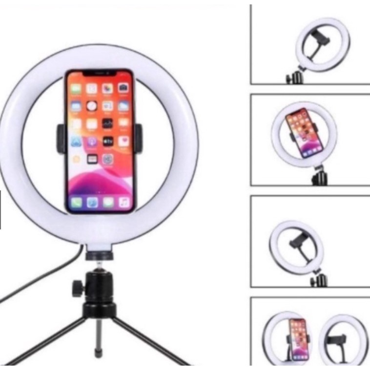 Ring Light 8 polegadas Com Tripé P/ Blogueiro/Youtuber/Influencer Selfie Pro
