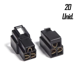 Kit 20 Conector 3 Vias Com Trava Technoise