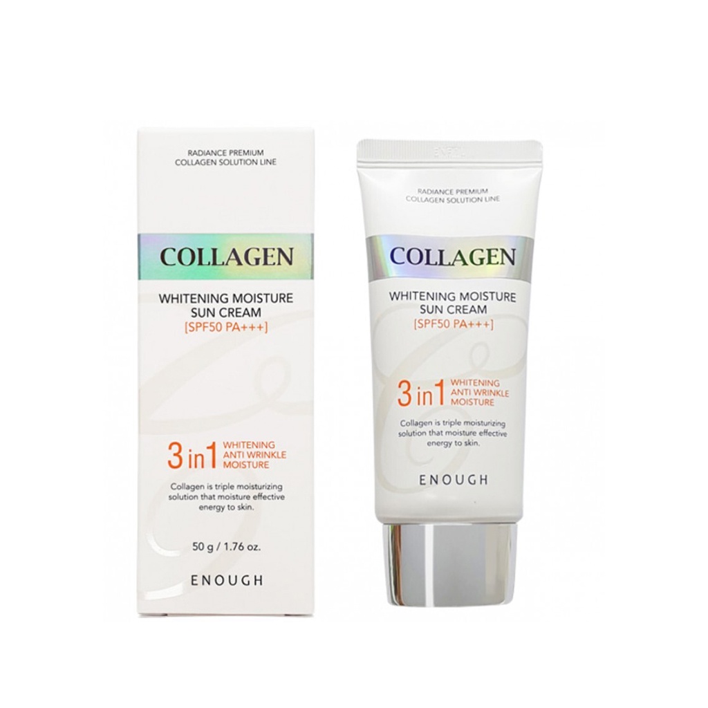 enough collagen 3 in1 sun cream SPF50+/PA+++ 50g - Beauty