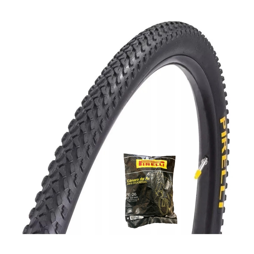 Pneu Bicicleta Pirelli Scorpion Cravo Aro 26 X 2.0 + 1 Camara Pirelli Bike Mtb