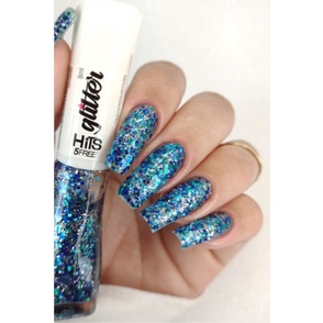 Lima Esmalte Glitter HITS 8ml - Coleção Glitter World