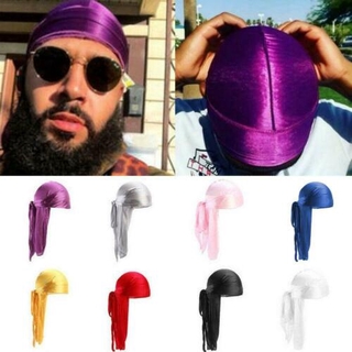 Chapéu de pirata feminino unissex bandana durag tiara envoltório chapéu de seda macio fino