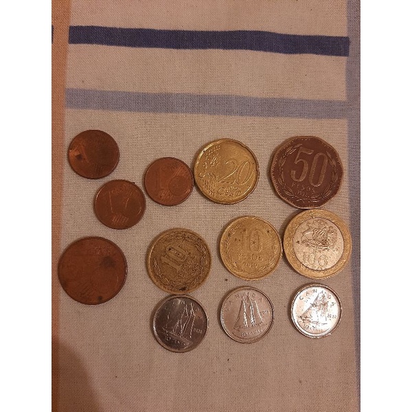 moedas raras  12 moedas antigas. moedas antigas de outros países