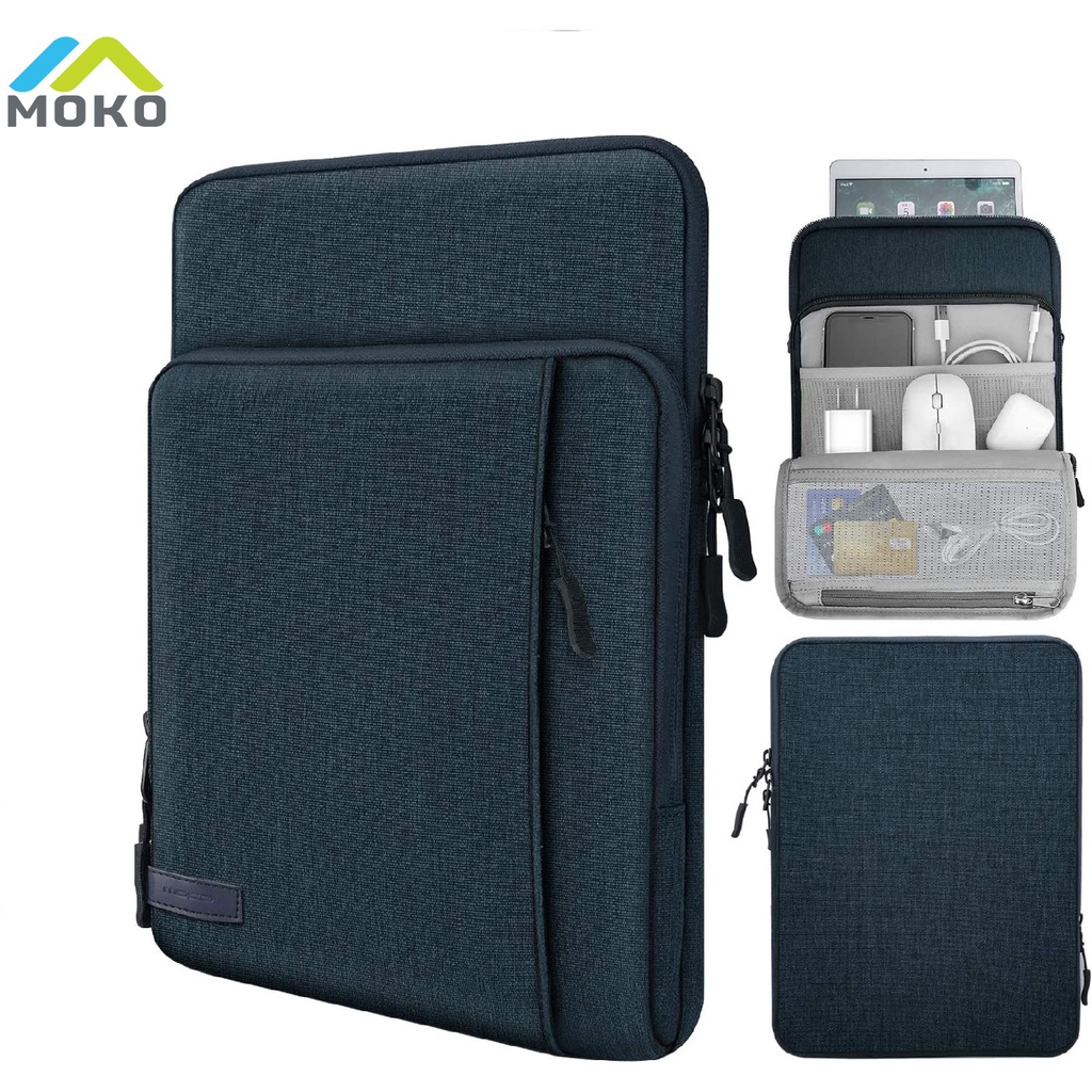 Cotton Canvas Tablet Sleeve – Fits IPad Pro/Air 11, 10.9, 10.2, Mini – Blue, Shockproof