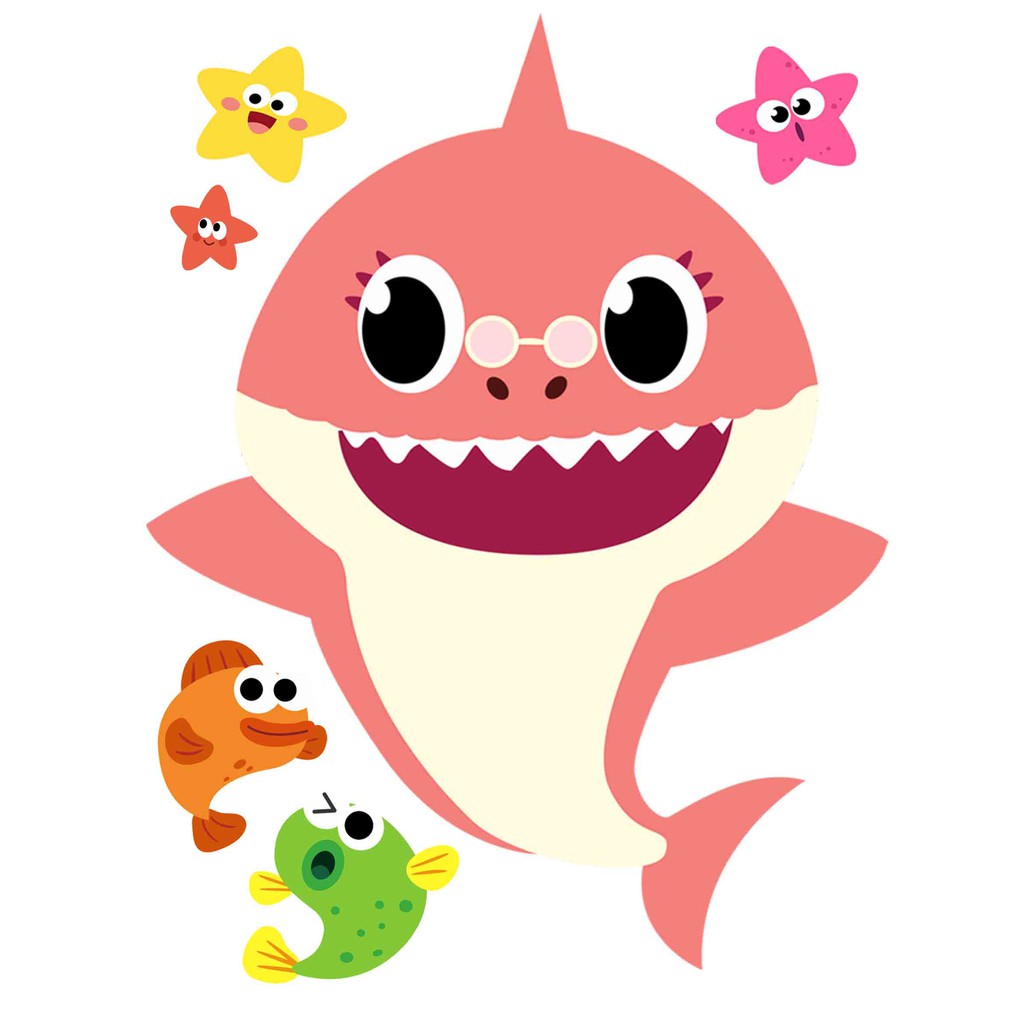 Adesivo Baby Shark Tamanho 30cm Shopee Brasil