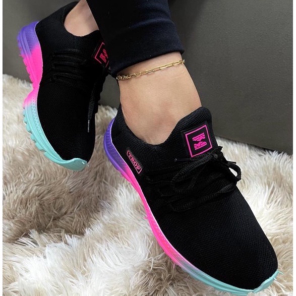 Tênis F1 feminino / Casual Confortável Academia leve