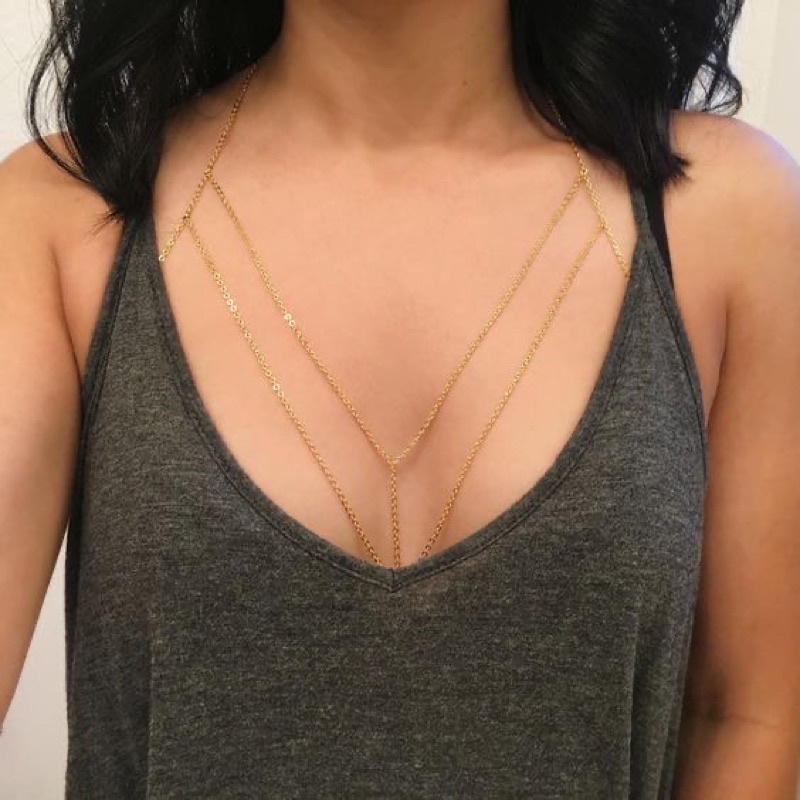 colares corporal joias de corpo borychain Bodychain da moda para homens e mulheres corrente fina com qualidade e banhada a ouro e a prata