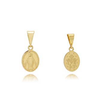 Pingente medalha Medalhinha De Nossa Senhora Das Graças Pequeno banhado a ouro semi jóia em Oferta na Shopee