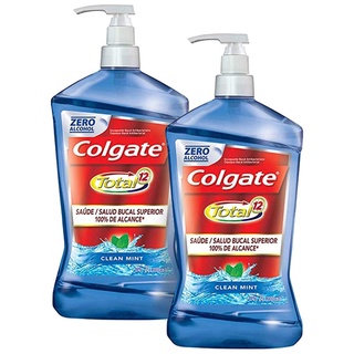 Kit Enxaguante Bucal Colgate Total 12 Clean Mint 2L com 2 unidades