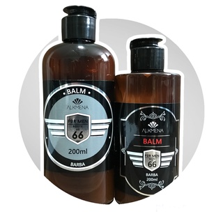 Kit 2 Balm para barba For Men e 66 Route US - 200 ml cada (fragrâncias diferentes) - Alkmena.