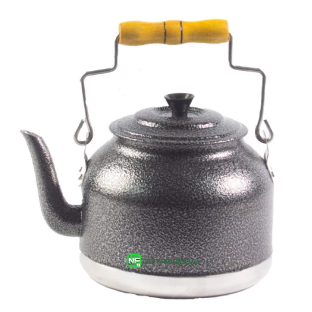 Bule Tipo Chaleira Alumínio Craqueada Preta 2.9 Litros
