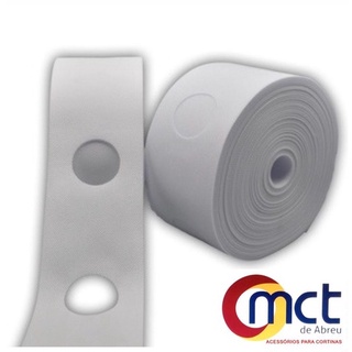 Entretela TNT P/ Cortina C/Furo 10cm (28mm) -150gm - Diversas Medidas