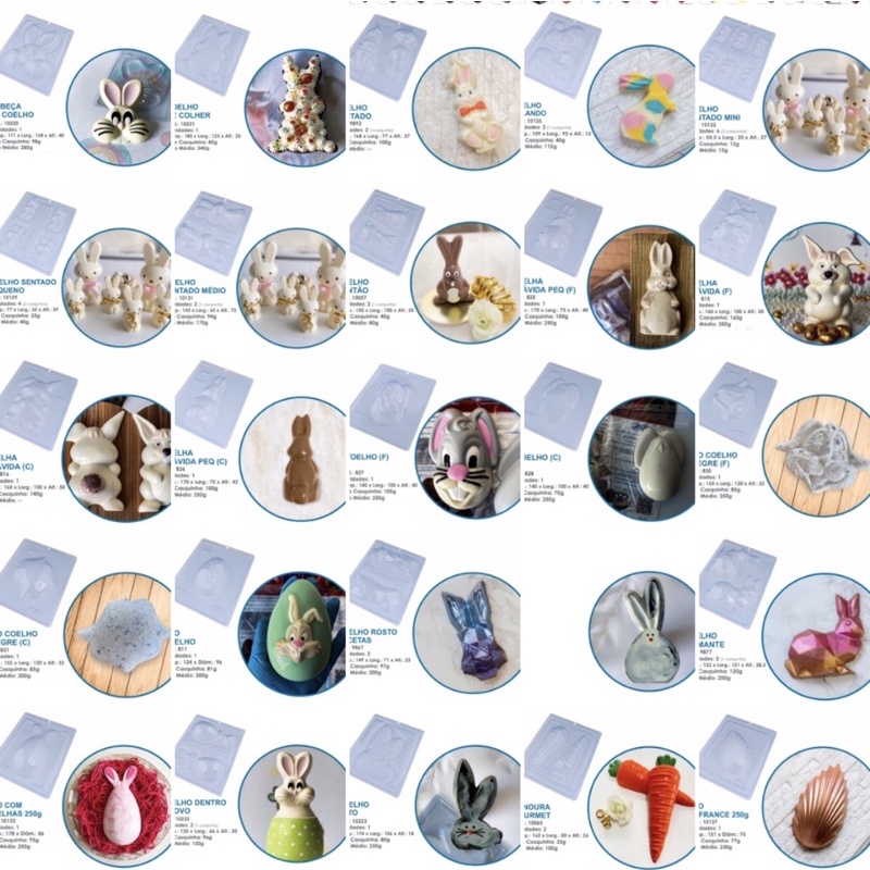 forma bwb para chocolate  silicone coelho de Páscoa vários modelos ovo de páscoa em Oferta na Shopee