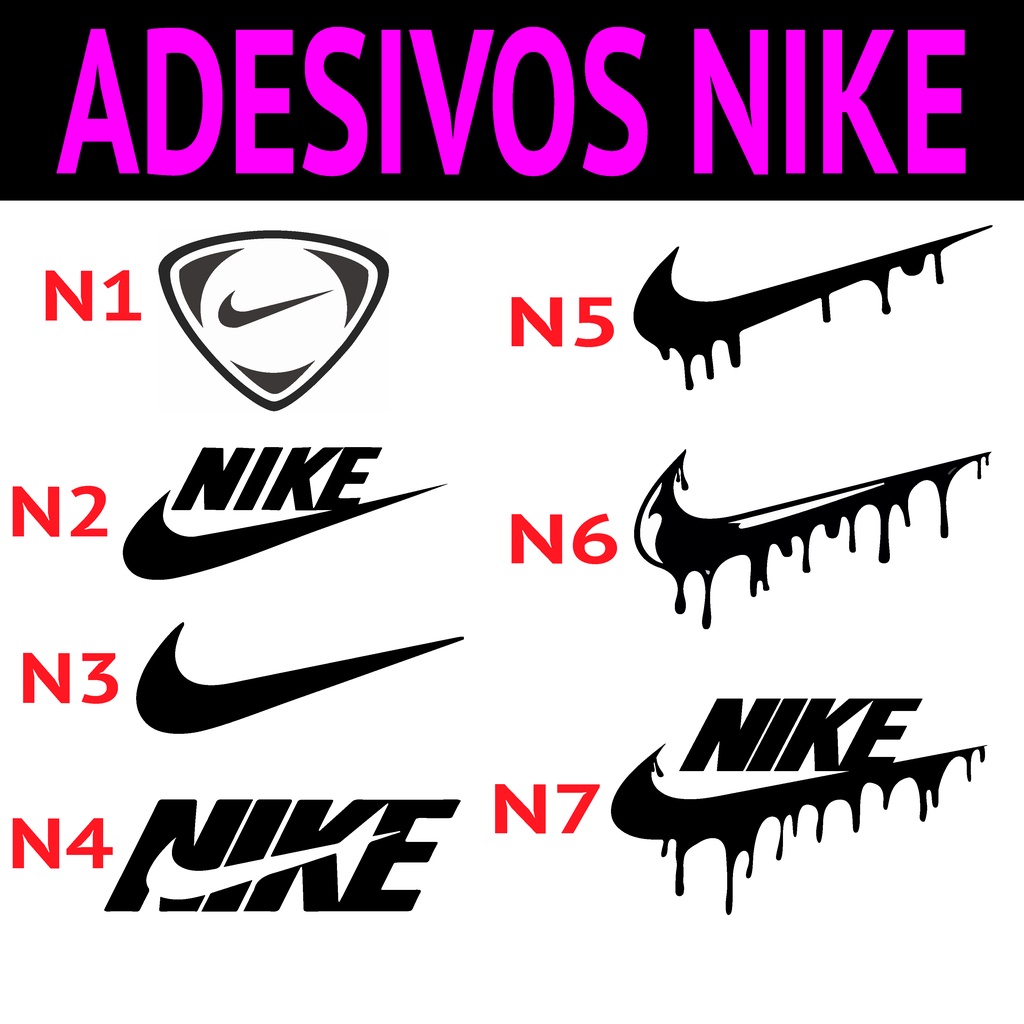 Adesivos Nike! Varios modelos Shopee Brasil