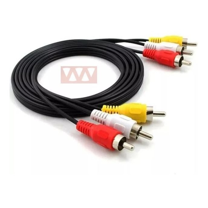 Cabo 3 Rca + 3 Rca 1.3m Áudio E Vídeo