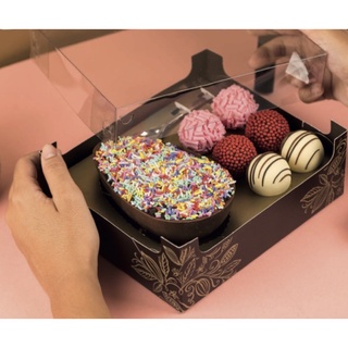 10 caixas embalagem  para ovo Páscoa 150g + 6 doces  2025 ouro (idéia) 2296 em Oferta na Shopee