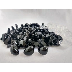 50 Fuça Focinhos Preto para Pelúcia e Amigurumi 10x12 mm