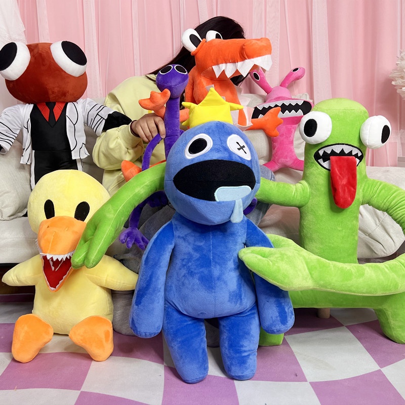 AG Tamanho Grande Roblox Rainbow Friends Amigos Pelúcia Brinquedos Azul Verde Roxo Amarelo Vermelho Peluche Bonecos Presente Para Crianças Decoração De Casa