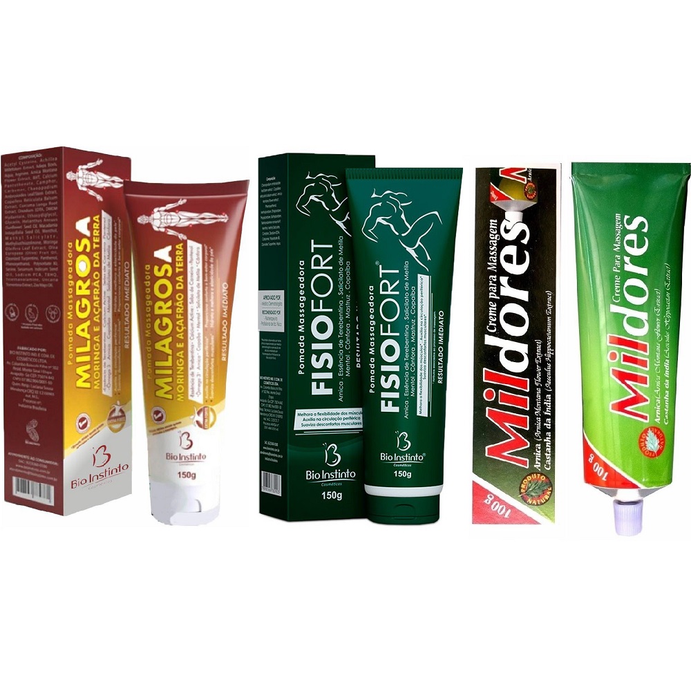 Kit Pomada Milagrosa + Fisio Fort + Mil Dores