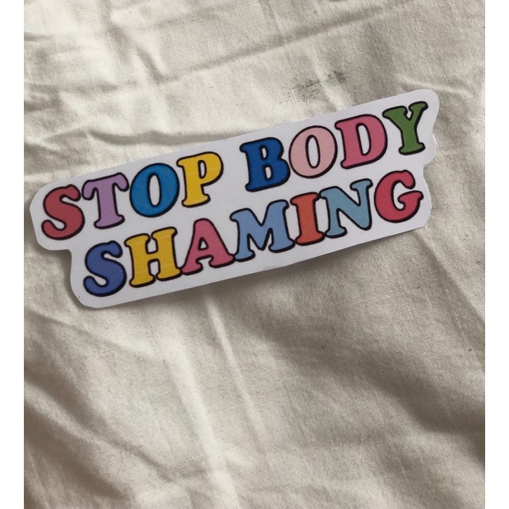 adesivo colante stop body shaming | Shopee Brasil
