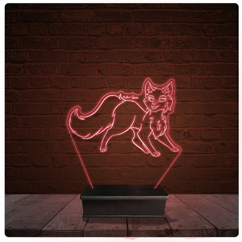 Abajur Luminária Acrílico Led - Gato Pet Shop 24
