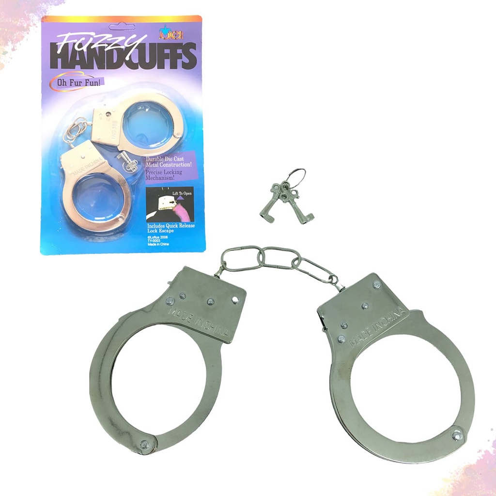 Algemas de Metal Prata Fantasia Policial Pronta Entrega | Shopee Brasil
