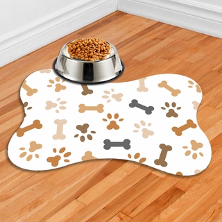 Tapete Para Comedouro PET Antiderrapante - Ossinho - 38x25