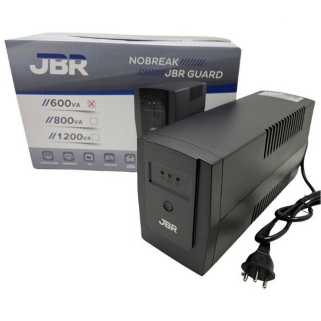 No break JBR Guard 600 600VA entrada e saída de 220V preto