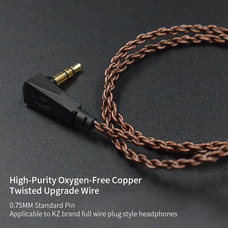 Kz High-purity Oxygen-free Copper Twist Upgrade Cable Kz Headset Cable Kz Zsx Zs6 Zst Zsr Zs10 C12 As16 As12 Cable