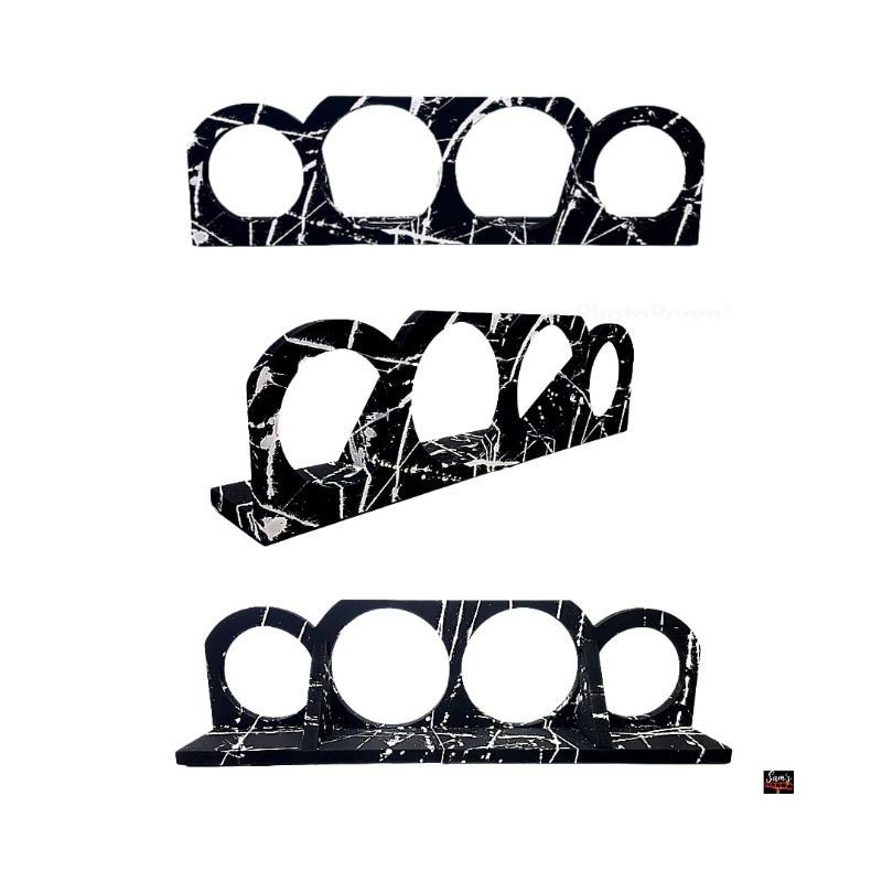 Régua 2 cornetas 2 tweeter suporte som automotivo mdf