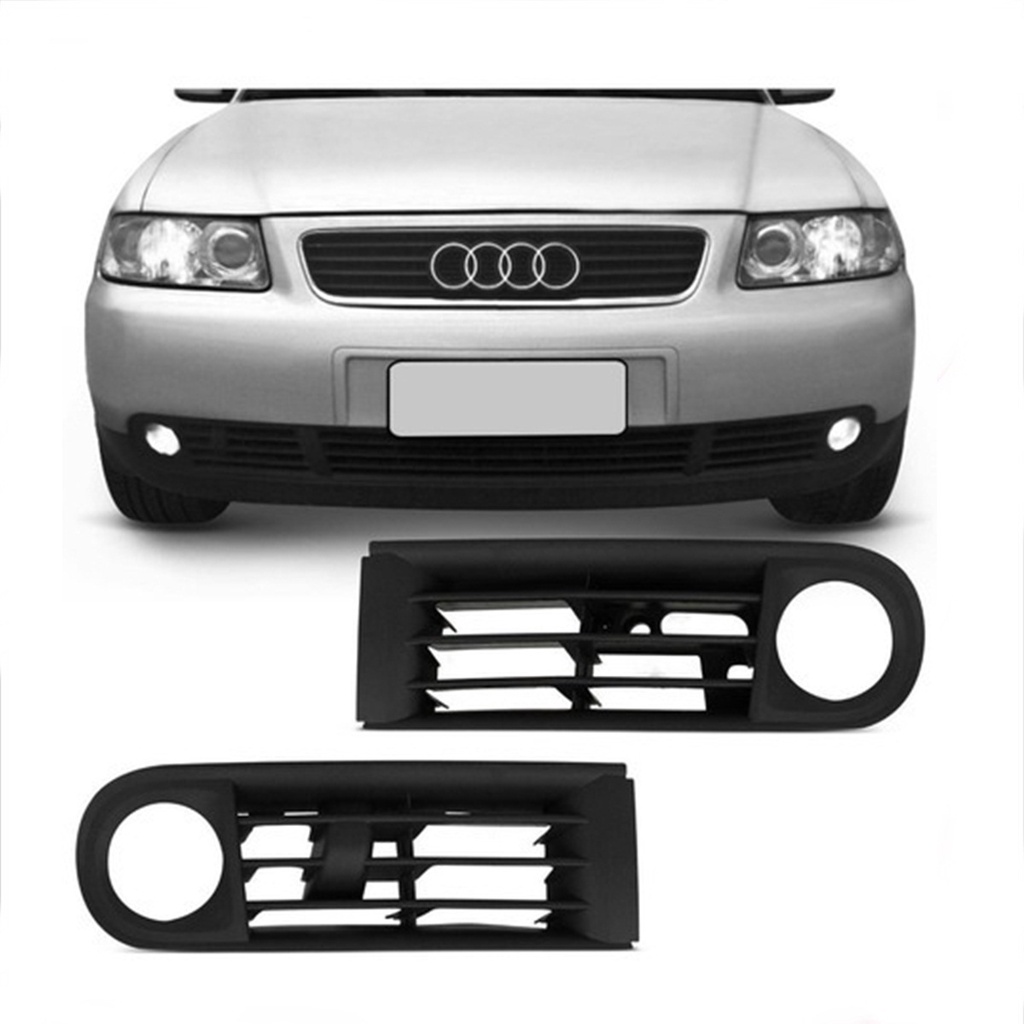 Grade Moldura Farol Milha Audi A3 2001 2002 2003 2004 2005 2006 Preta Com Furo Milha