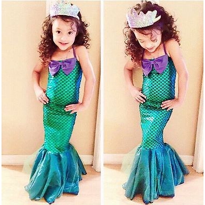 Rs-Conjunto Infantil Ariel A Pequena Sereia Fantasia Princesa Para  Festa/Cosplay | Shopee Brasil