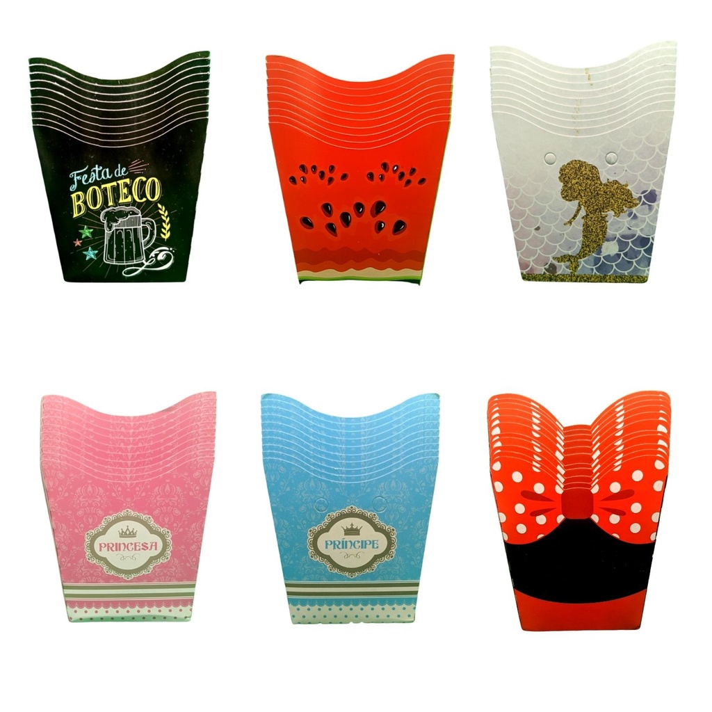 10 Cachepo Papel Aniversário Decoração Flores Vários Temas