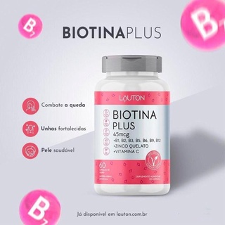 Biotina Premium Com Vitaminas Do Complexo B, C E Zinco Quelato - 60 ...