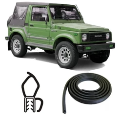 BORRACHA DO PORTA MALAS PRETA COM ABA SUZUKI SAMURAI
